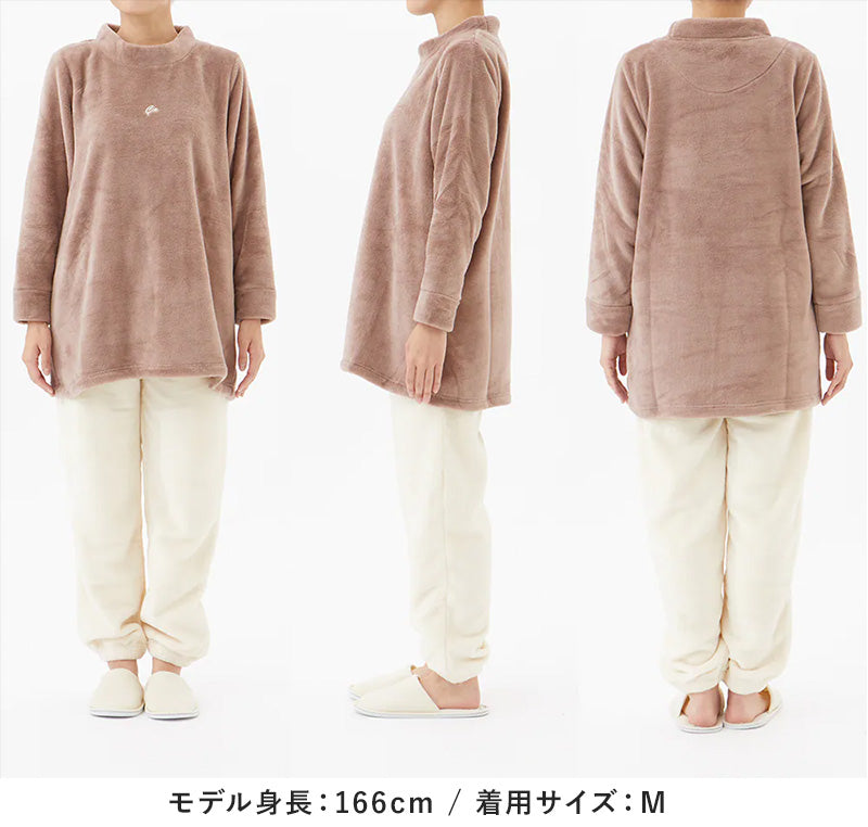 グンゼ パジャマ レディース 冬 長袖 ボアフリース ルームウェア 上下セット M~LL GUNZE 冬用 厚手 もこもこ 長袖長パンツ あったか 部屋着 (送料無料) (在庫限り)