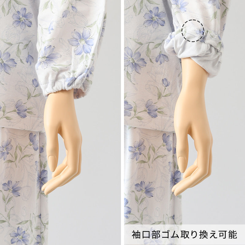グンゼ パジャマ レディース 長袖 綿100% スムース 日本製 S~LL 春 秋 綿100 伸縮性 女性 花柄 ギフト プレゼント (送料無料) (在庫限り)