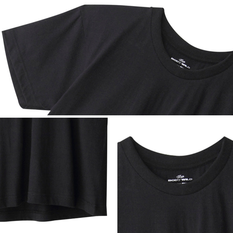 グンゼ メンズ tシャツ 3枚組 綿100% 半袖 インナー クルーネック S~LL ボディワイルド BODYWILD インナーシャツ 無地 下着 肌着 紳士 男性 トップス 丸首 (在庫限り)