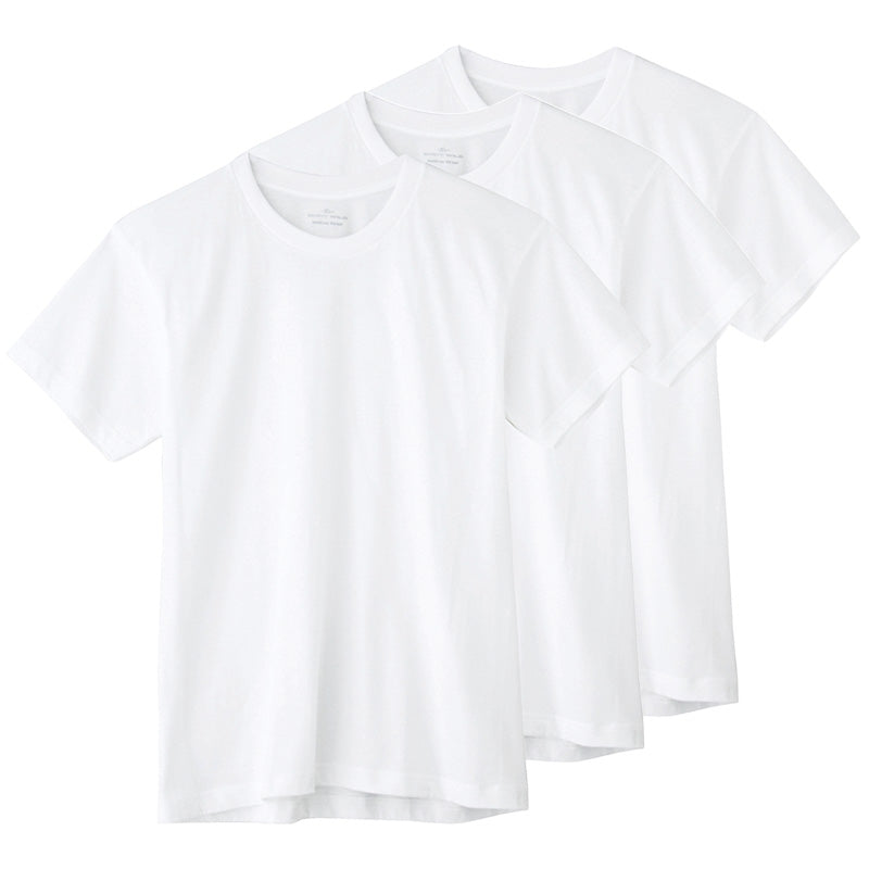 グンゼ メンズ tシャツ 3枚組 綿100% 半袖 インナー クルーネック S~LL ボディワイルド BODYWILD インナーシャツ 無地 下着 肌着 紳士 男性 トップス 丸首 (在庫限り)