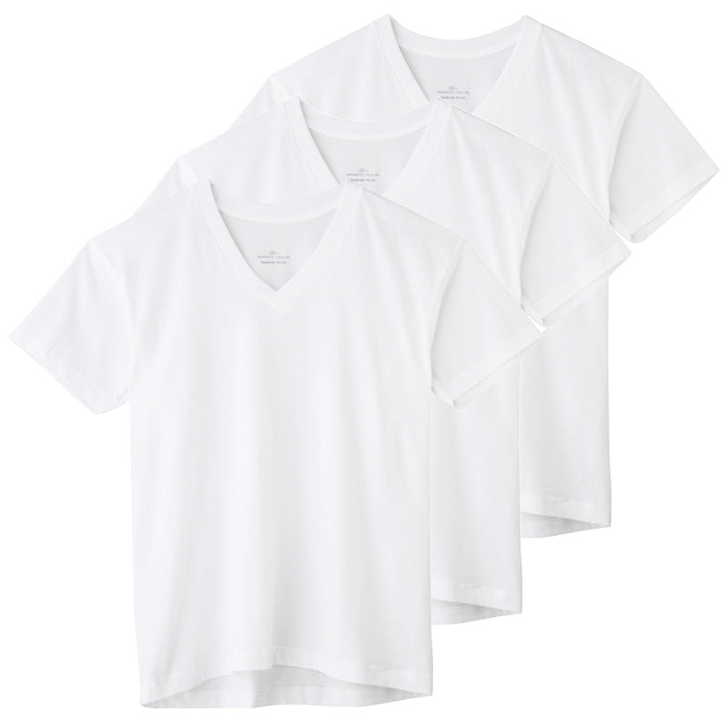グンゼ メンズ tシャツ vネック 3枚組 綿100% 半袖 インナー S~LL ボディワイルド BODYWILD インナーシャツ v首 無地 下着 肌着 紳士 男性 トップス (在庫限り)