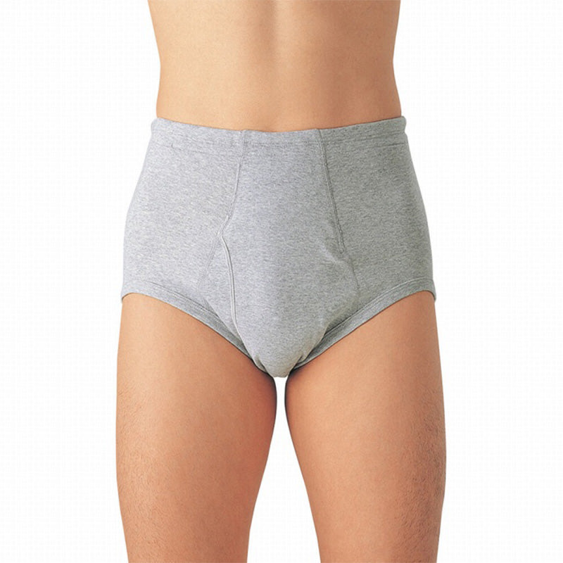 グンゼ 愛情らくらく 天引きブリーフ ウエストゴムあり M~LL (メンズ GUNZE 綿100% コットン100 男性 下着 肌着 インナー ウエストゴム 介護 失禁 失禁パンツ 頻尿) (在庫限り)