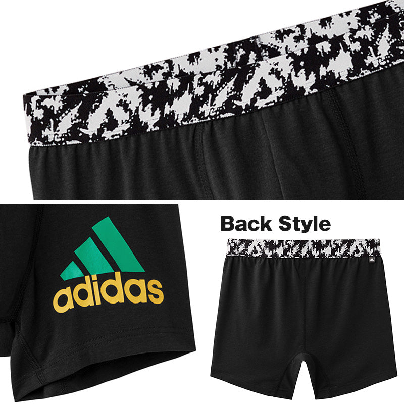 アディダス ボクサーパンツ メンズ 綿 ベア天 前閉じ S~LL adidas パンツ ボクサー 肌着 下着 インナー 綿混 男子 部活 部活動 スポーツ 運動 体育 柄 ロゴ スリーストライプス 汗 吸汗 速乾 ジム (在庫限り)