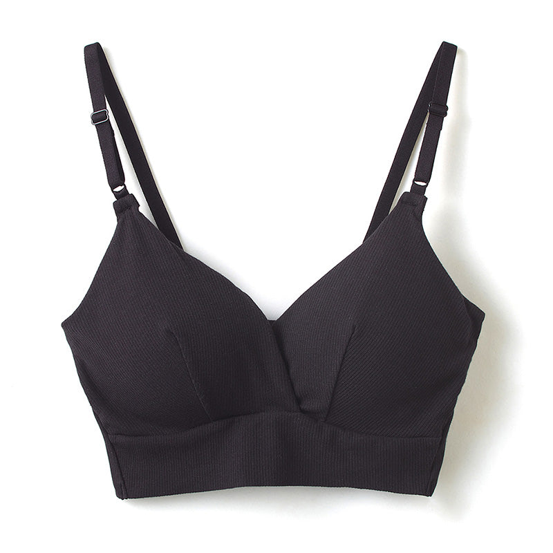 グンゼ レディース Fitte リブ ブラレット ブラジャー ブラ ノンワイヤー M~LL (GUNZE 下着 アンダーウェア キレイラボ フィッテ オーガニックコットン インナー 敏感肌 締め付けない)