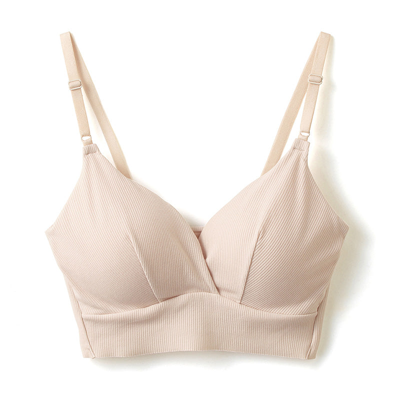 グンゼ レディース Fitte リブ ブラレット ブラジャー ブラ ノンワイヤー M~LL (GUNZE 下着 アンダーウェア キレイラボ フィッテ オーガニックコットン インナー 敏感肌 締め付けない)