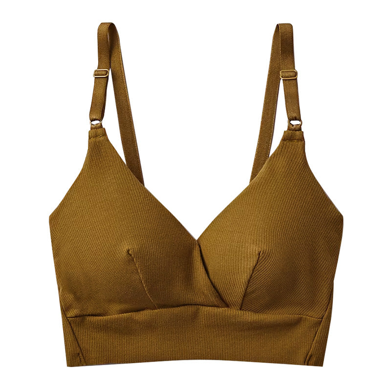 グンゼ レディース Fitte リブ ブラレット ブラジャー ブラ ノンワイヤー M~LL (GUNZE 下着 アンダーウェア キレイラボ フィッテ オーガニックコットン インナー 敏感肌 締め付けない)