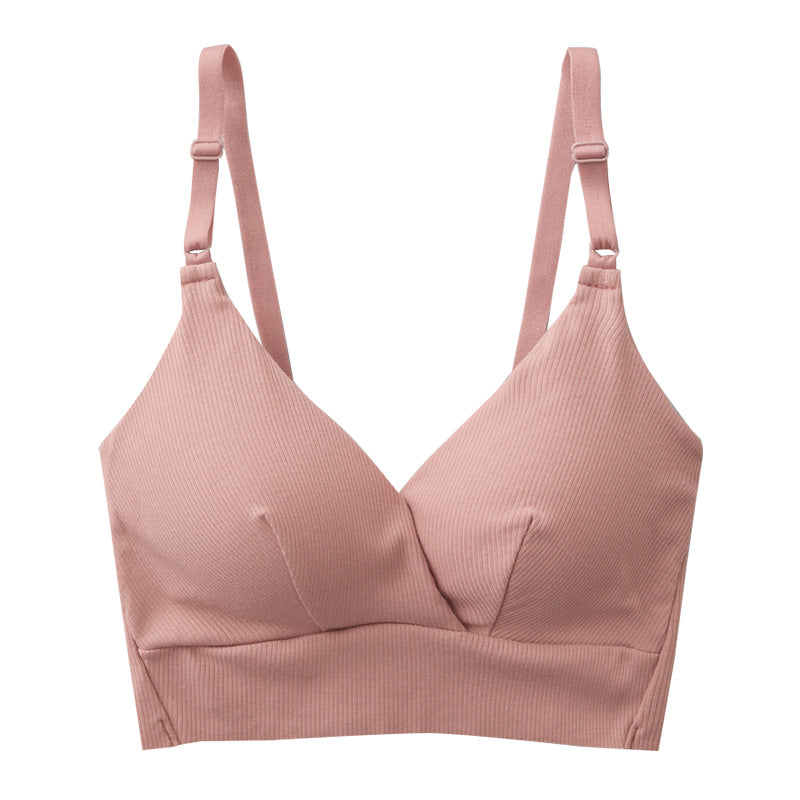 グンゼ レディース Fitte リブ ブラレット ブラジャー ブラ ノンワイヤー M~LL (GUNZE 下着 アンダーウェア キレイラボ フィッテ オーガニックコットン インナー 敏感肌 締め付けない)