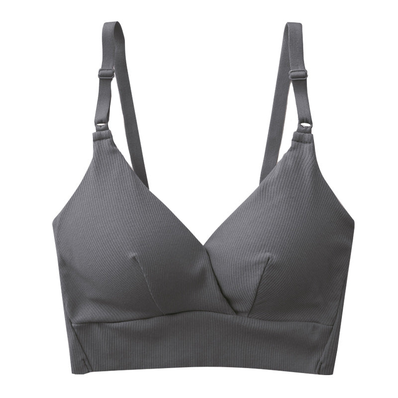 グンゼ レディース Fitte リブ ブラレット ブラジャー ブラ ノンワイヤー M~LL (GUNZE 下着 アンダーウェア キレイラボ フィッテ オーガニックコットン インナー 敏感肌 締め付けない)