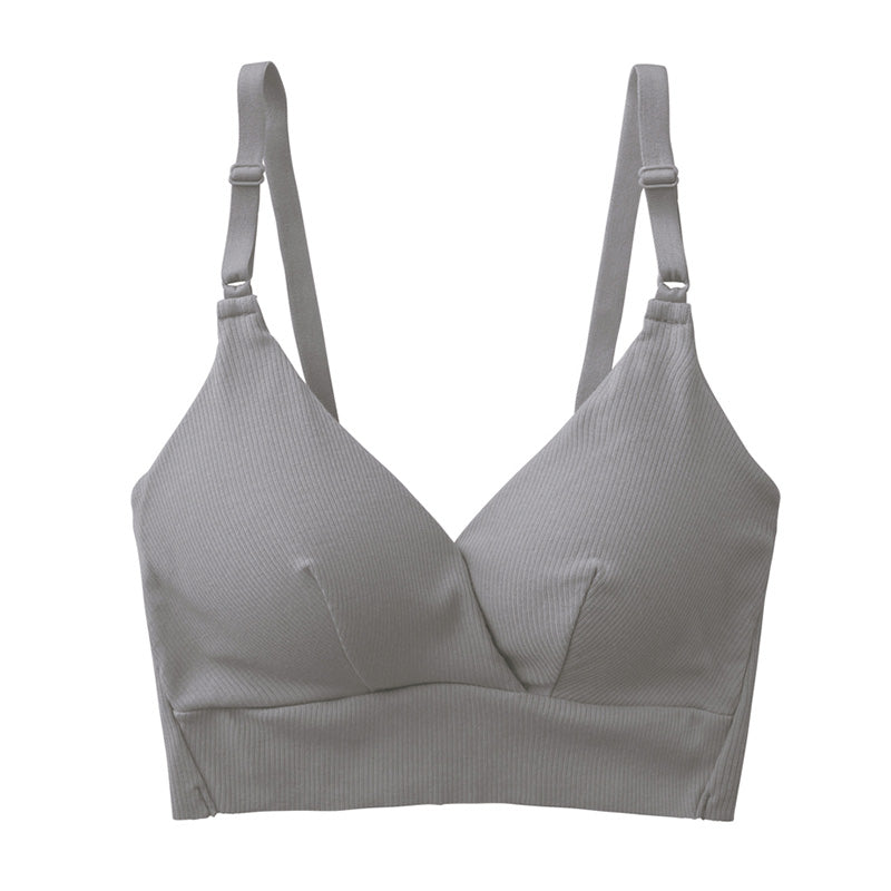 グンゼ レディース Fitte リブ ブラレット ブラジャー ブラ ノンワイヤー M~LL (GUNZE 下着 アンダーウェア キレイラボ フィッテ オーガニックコットン インナー 敏感肌 締め付けない)