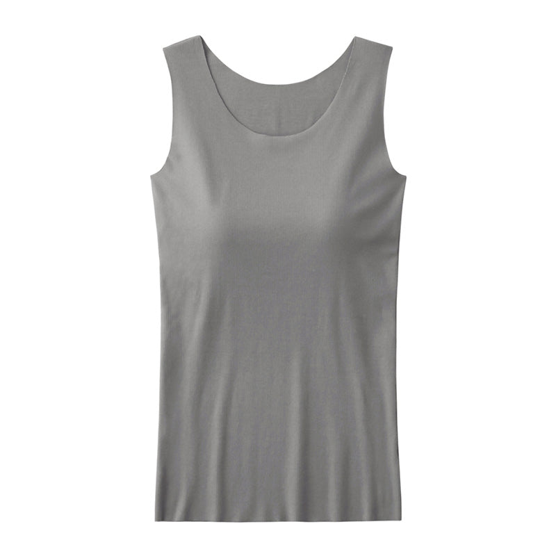 グンゼ キレイラボ タンクトップ カップ付き ブラトップ パット付き インナー レディース リブ M~LL 下着 アンダーウェア ひびきにくい タグなし オーガニックコットン 綿 敏感肌 締め付けない 肌着 女性 (在庫限り)