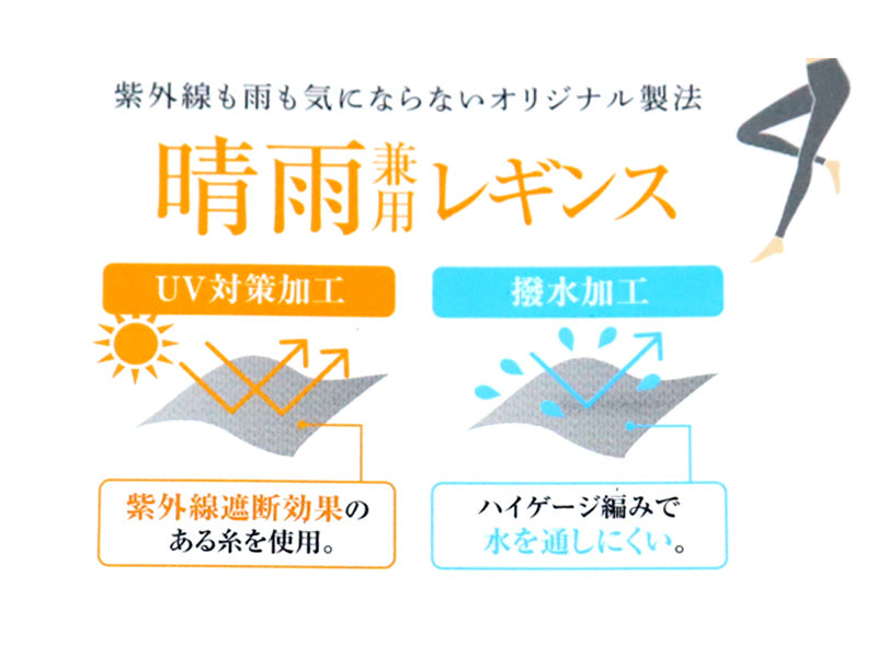 グンゼ レギンス レディース 10分丈 ずれない 50デニール M~LL スパッツ UVカット 紫外線 濡れにくい 撥水 ズレにくい 夏 夏用 通年 梅雨 黒 灰 ねずみ色 GUNZE M L LL