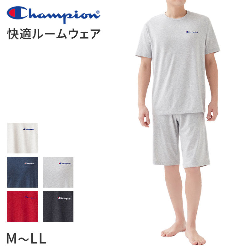 チャンピオン パジャマ 半袖 半ズボン メンズ 上下セット M L LL