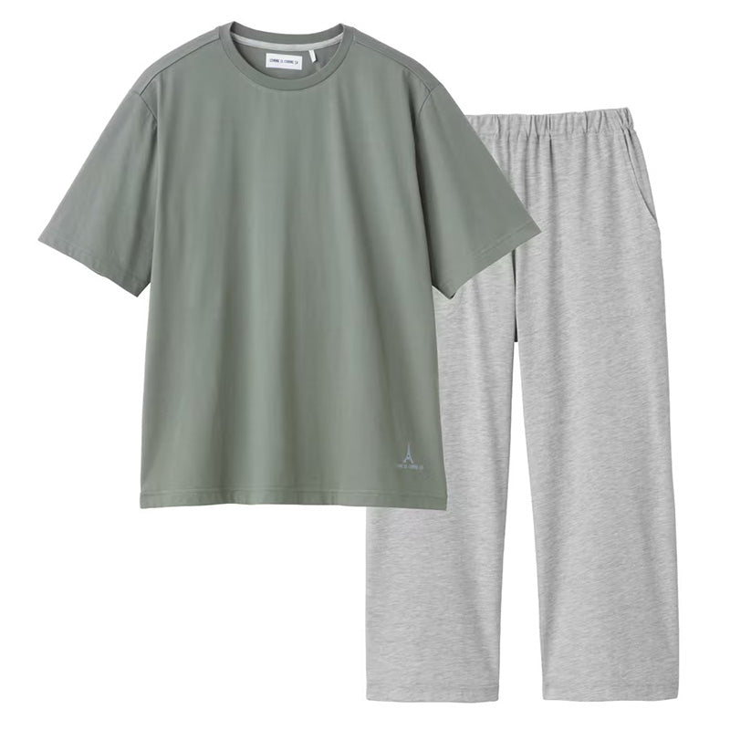 グンゼ パジャマ レディース 春夏 半袖 セットアップ M~LL GUNZE シンプル 部屋着 ルームウェア ホームウェア 寝巻き 5分袖 7分丈 ボーダー 無地 母の日 ギフト プレゼント (送料無料) (在庫限り)