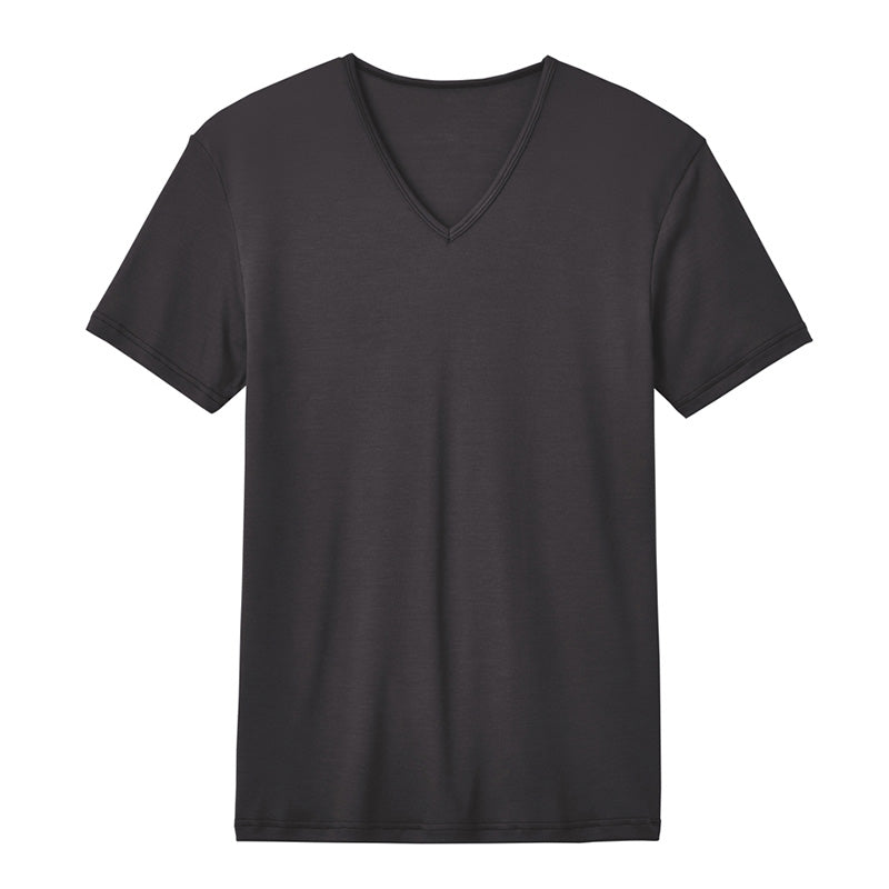ファイヤーアセドロン メンズ インナー Vネック Tシャツ 薄手 グンゼ M L LL 半袖 吸湿発熱 暖かい 涼しい ストレッチ 吸湿 放湿 汗冷え防止 肌着 下着 春夏 秋冬 オールシーズン 通勤 通学 ビジネス スポーツ ゴルフ ランニング ウォーキング ジ