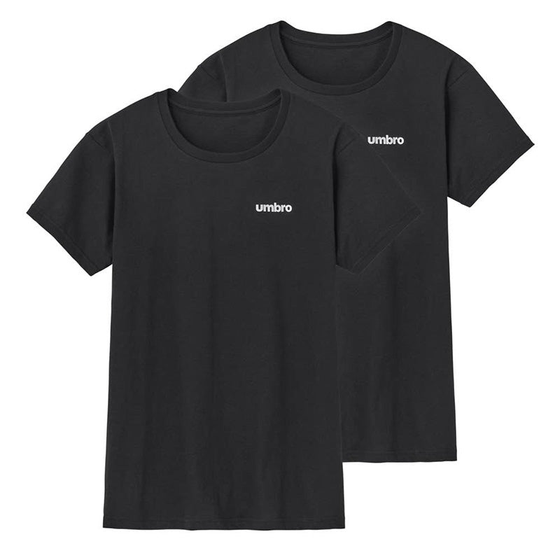 umbro クルーネック Tシャツ メンズ 2枚組 綿100 M L LL グンゼ アンブロ 半袖 丸首 無地 インナー アンダーウェア 白 黒 ホワイト ブラック 大きいサイズ シンプル 快適 脇縫いなし デイリー 定番 トップス カジュアル おしゃれ 重ね着 部屋着 ルームウェア
