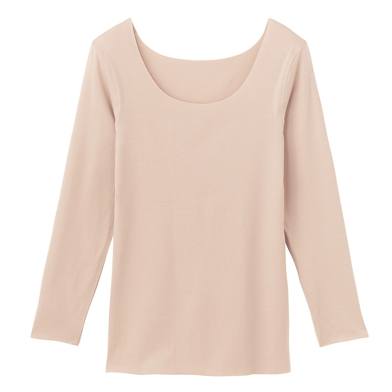 グンゼ 8分袖 インナー レディース 長袖 シャツ 綿混 縫い目なし タグなし M~LL アンダーウェア 肌着 下着 キレイラボ フィッテ オーガニックコットン 敏感肌 (在庫限り)