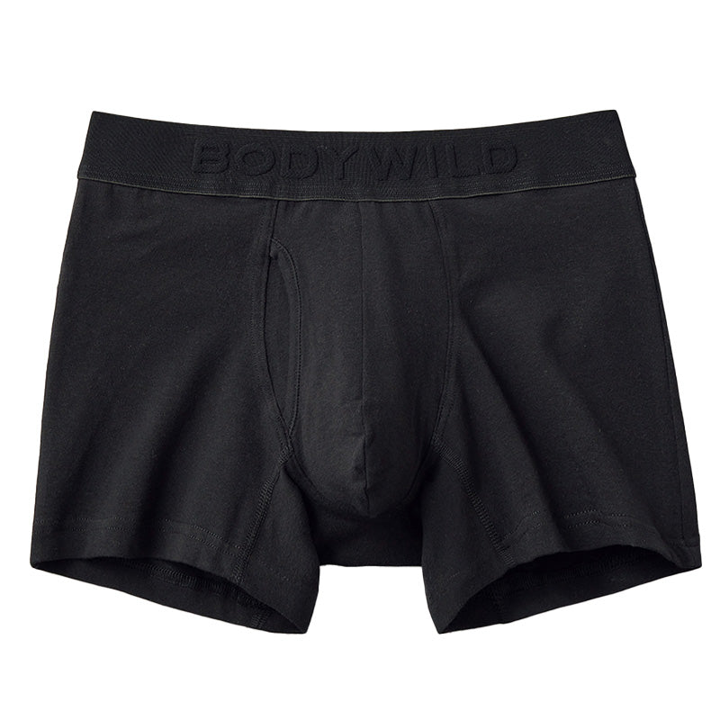 グンゼ ボディワイルド ボクサーパンツ 前開き メンズ 綿 M~LL 綿混 ストレッチ ボクサーブリーフ インナー 下着 男性 ロゴ 前あき 赤 黒 紺 白 灰 GUNZE BODYWILD