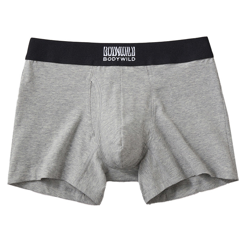 グンゼ ボディワイルド ボクサーパンツ 前開き メンズ 綿 M~LL 綿混 ストレッチ ボクサーブリーフ インナー 下着 男性 ロゴ 前あき 赤 黒 紺 白 灰 GUNZE BODYWILD