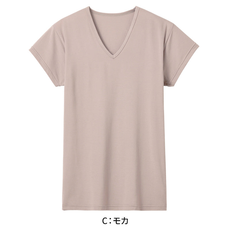 アセドロン Vネック Tシャツ グンゼ メンズ M L LL gunze 吸汗速乾 消臭 v首 半袖 短袖 汗取り 汗パッド 脇パッド シャツ 下着 肌着 インナー 夏 プレゼント ギフト 父の日