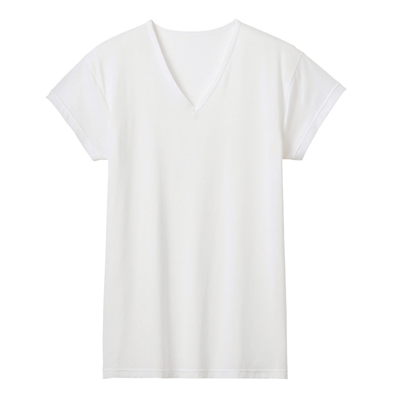 アセドロン Vネック Tシャツ グンゼ メンズ M L LL gunze 吸汗速乾 消臭 v首 半袖 短袖 汗取り 汗パッド 脇パッド シャツ 下着 肌着 インナー 夏 プレゼント ギフト 父の日