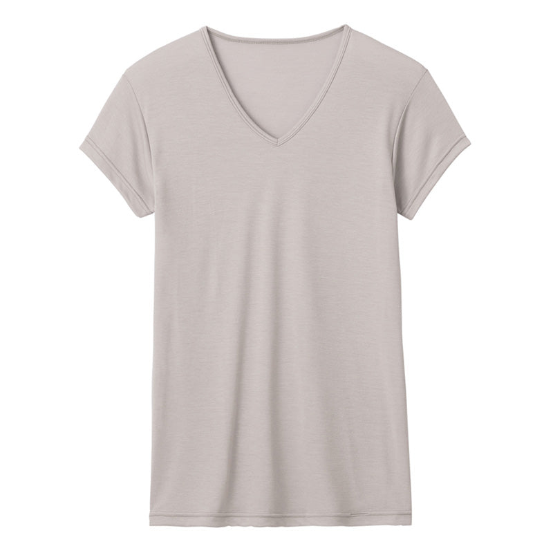 アセドロン Vネック Tシャツ グンゼ 鹿の子 クールマジック メンズ M~LL gunze coolmagic 吸汗速乾 消臭 v首 半袖 短袖 汗取り 汗パッド 脇パッド シャツ 下着 肌着 インナー 夏 プレゼント ギフト 父の日 (在庫限り)