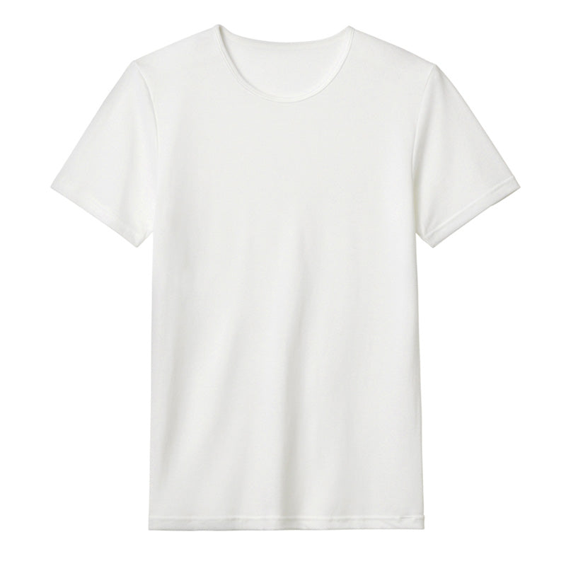 アセドロン クルーネック Tシャツ グンゼ 鹿の子 クールマジック メンズ M~LL gunze coolmagic 吸汗速乾 消臭 丸首 半袖 シャツ 下着 肌着 インナー 夏 プレゼント ギフト 父の日 (在庫限り)