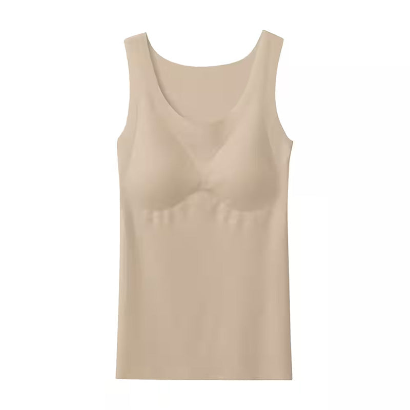 グンゼ レディース タンクトップ インナー ラン型 パッドつき M~LL キレイラボ 夏 完全無縫製 綿 コットン インナー 肌着 下着 汗 敏感肌 レーヨン (在庫限り)