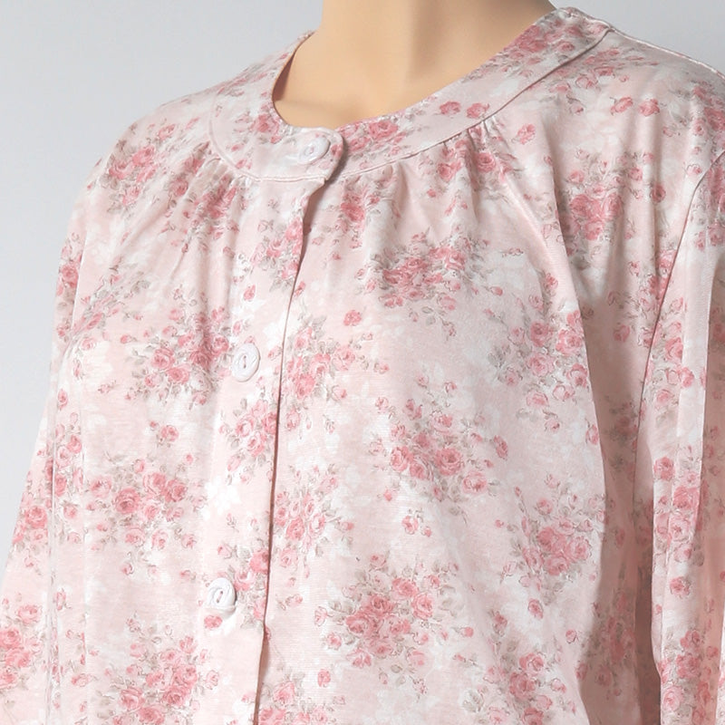 グンゼ パジャマ 綿100 レディース 花柄 S M L LL 3L 長袖 長ズボン 小さいサイズ 大きいサイズ 特大サイズ 春夏 肌にやさしい 保湿 敬老の日 ギフト 母の日 (送料無料)