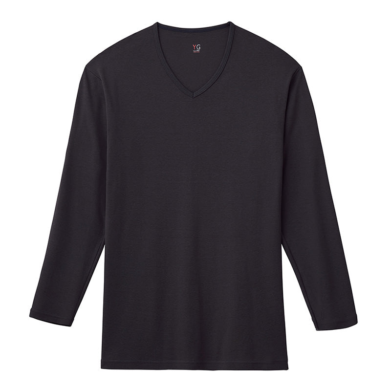 グンゼ YG 長袖 綿100 メンズ M~LL Vネック V首 ネクストラ GUNZE YG インナー シャツ 肌着 ロングスリーブ 冬 防寒 寒さ対策 あったか ほかほか 男性 紳士 M L LL (在庫限り)