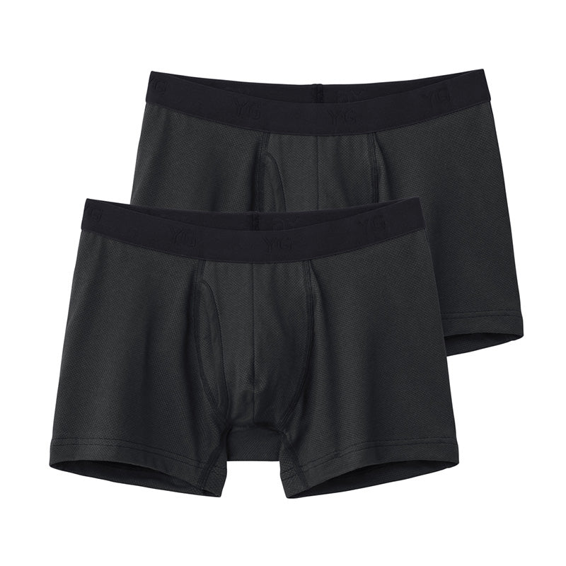 グンゼ YG ボクサーパンツ サラサラ メンズ 前あき 2枚組 M L LL 鹿の子 カノコ GUNZE ワイジー 下着 パンツ ボクサーブリーフ ドライ 蒸れない 男性 紳士
