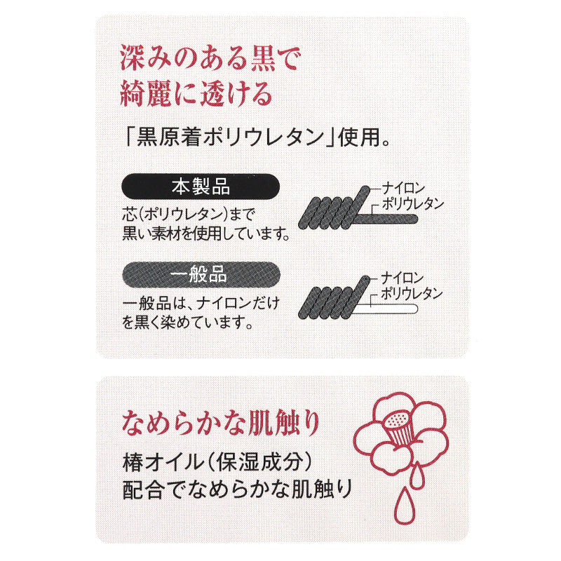 サブリナ タイツ 30デニール 膝下 2枚組 22-25cm GUNZE グンゼ SABRINA ひざ下丈 ストッキング 丈夫 UV対策 黒スト 黒 (在庫限り)