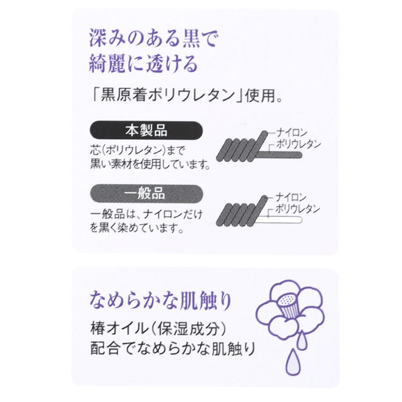 サブリナ タイツ 50デニール 膝下 2枚組 22-25cm GUNZE グンゼ SABRINA ひざ下丈 ストッキング 丈夫 UV対策 黒スト 黒 (在庫限り)