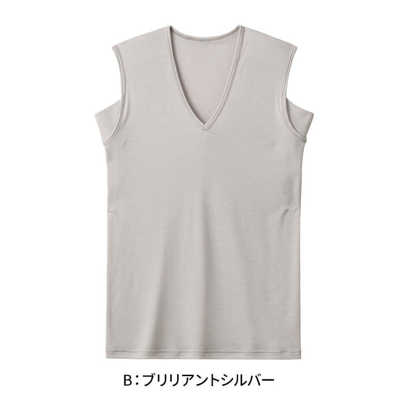 アセドロン スリーブレス 大きな汗取り付き インナー メンズ シャツ vネック 鹿の子 グンゼ M L LL ノースリーブ 脇汗 下着 肌着 夏 タンクトップ ランニング 吸汗速乾 消臭 v首 GUNZE gunze tシャツ プレゼント ギフト 父の日 (在庫限り)