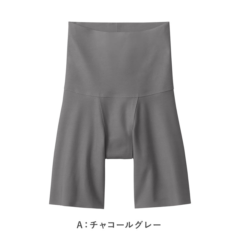 ガードル ロングガードル ショーツ キレイラボ M L LL グンゼ 下着 パンツ ボトム ズボン下 スパッツ 縫い目なし オーガニックコットン 綿 カットオフ 楽 らく 美しい きれい レディース ストレスフリー グレー ピンク ベージュ