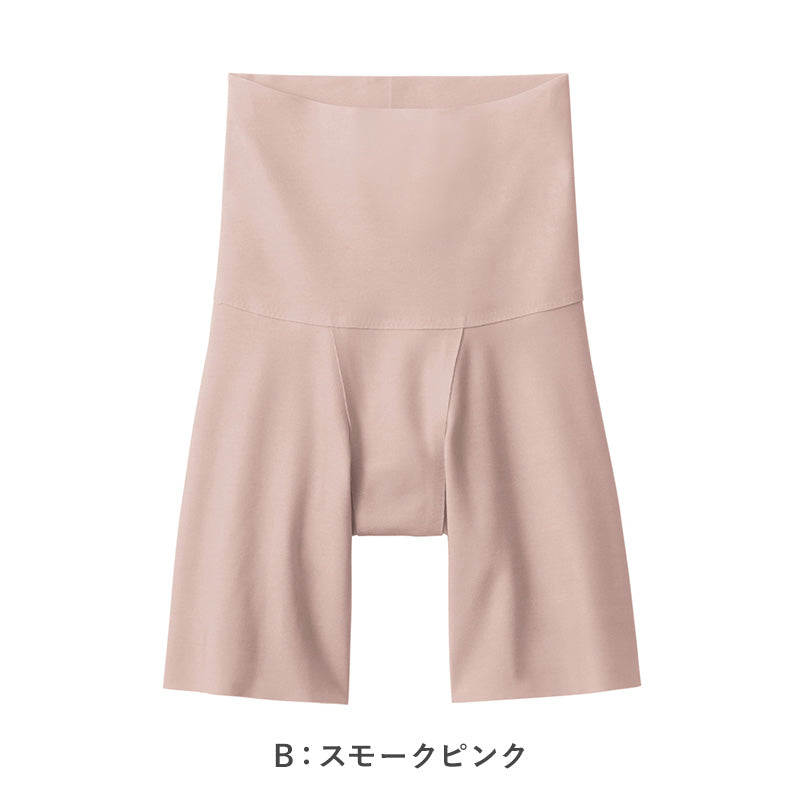 ガードル ロングガードル ショーツ キレイラボ M L LL グンゼ 下着 パンツ ボトム ズボン下 スパッツ 縫い目なし オーガニックコットン 綿 カットオフ 楽 らく 美しい きれい レディース ストレスフリー グレー ピンク ベージュ