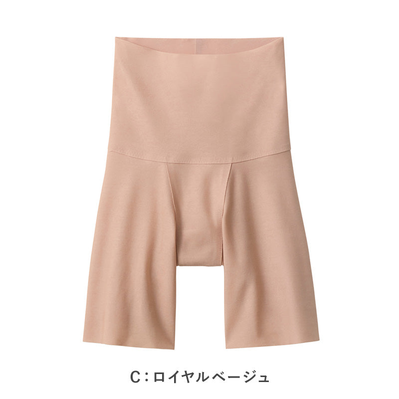 ガードル ロングガードル ショーツ キレイラボ M L LL グンゼ 下着 パンツ ボトム ズボン下 スパッツ 縫い目なし オーガニックコットン 綿 カットオフ 楽 らく 美しい きれい レディース ストレスフリー グレー ピンク ベージュ
