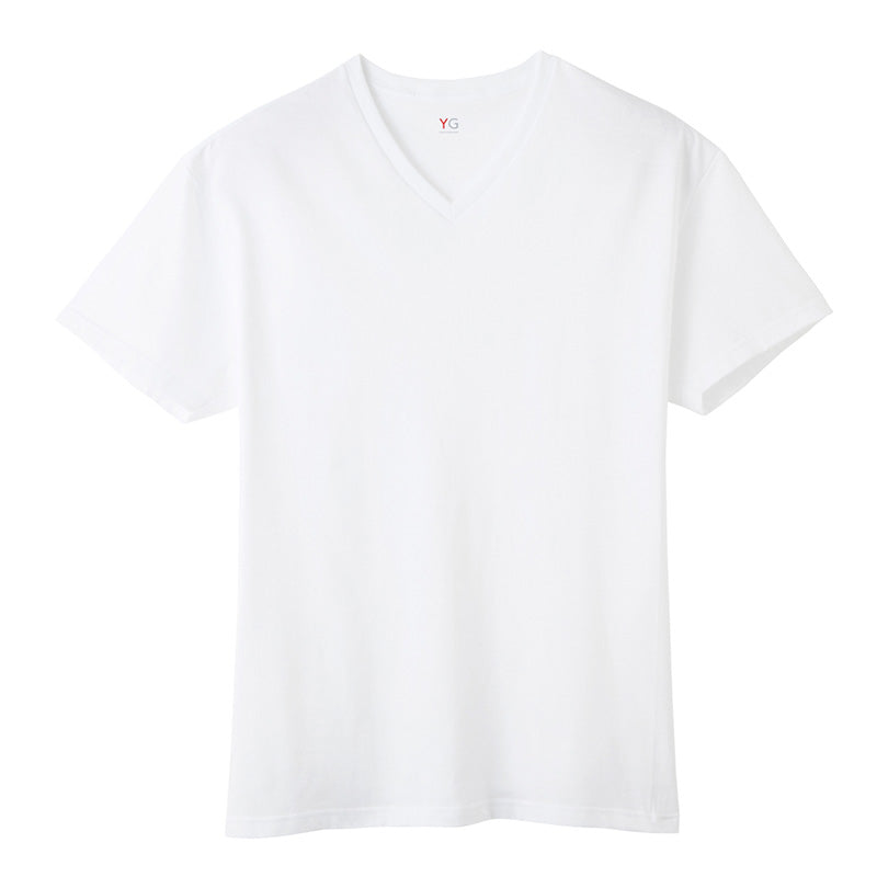 グンゼ YG tシャツ メンズ 半袖 vネック 吸水 ドライ 抗菌 防臭 M L LL v首 GUNZE インナーシャツ 男性 紳士 下着 肌着 インナー ニオイ対策 夏 スーツ下 ビジネス ビジネスインナー オールシーズン 白 黒