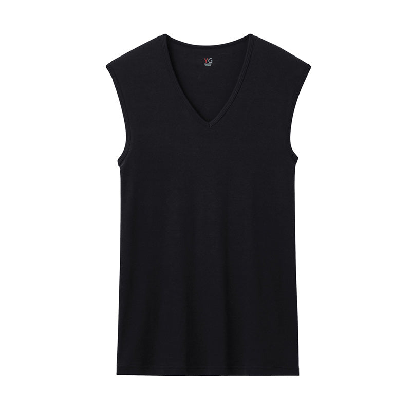 グンゼ YG tシャツ メンズ ノースリーブ スリーブレス vネック 接触冷感 綿100 M L LL v首 タンクトップ 肌着 下着 男性 紳士 インナーシャツ 夏 ビジネス インナー プレゼント ギフト 父の日
