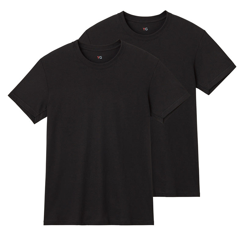 グンゼ YG tシャツ メンズ 半袖 クルーネック 抗菌 防臭 2枚組 M L LL 丸首 GUNZE インナーシャツ 男性 紳士 下着 肌着 インナー ニオイ対策 夏 スーツ下 ビジネス ビジネスインナー オールシーズン