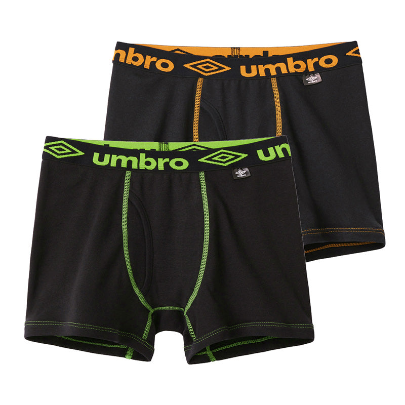 グンゼ umbro 子供 ボクサーブリーフ 2枚 セット 綿100 140 150 160 170 cm アンブロ パンツ 前あき ボクサーブリーフ 下着 インナー 綿 吸汗速乾 ギフト プレゼント ボクサーパンツ 黒 ブラック カラフル (在庫限り)