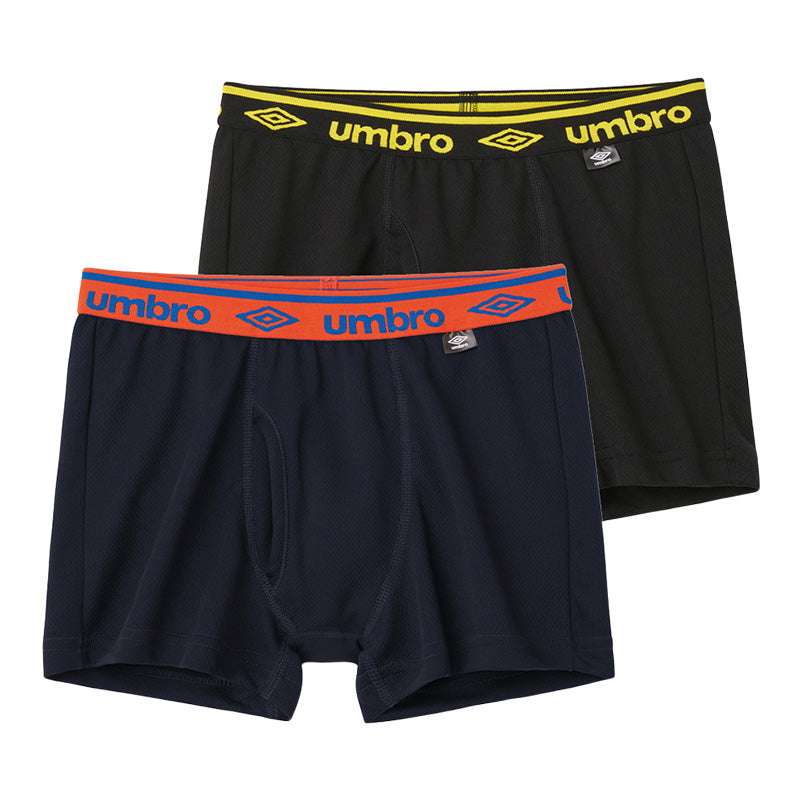 グンゼ umbro 子供 ボクサーブリーフ 2枚 セット 綿100 140 150 160 170 cm アンブロ パンツ 前あき ボクサーブリーフ 下着 インナー 綿 吸汗速乾 ギフト プレゼント ボクサーパンツ 黒 ブラック カラフル (在庫限り)