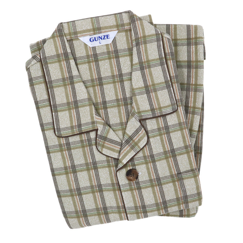 グンゼ パジャマ メンズ 大きいサイズ 上下セット S M L LL 3L 前あき 長袖 長パンツ ルームウェア 綿混 快適 寝巻 寝間着 部屋着 ホームウェア ルームウェア チェック ストライプ 敬老の日 ギフト プレゼント 父の日 (送料無料)