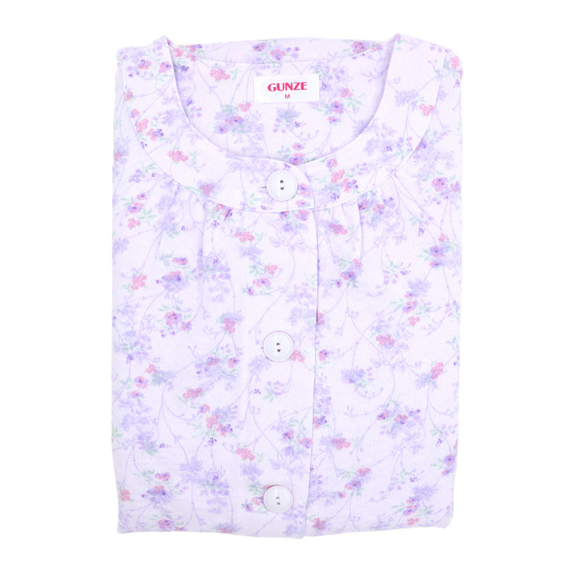 グンゼ パジャマ レディース 冬用 長袖 大きいサイズ 上下セット S M L LL 綿混 暖かい 保温 防寒 長パンツ ルームウェア 中わた ソフトキルト 快適 女性 寝巻 寝間着 部屋着 ホームウェア ルームウェア 花柄 敬老の日 ギフト プレゼント 母の日 (送料無料)