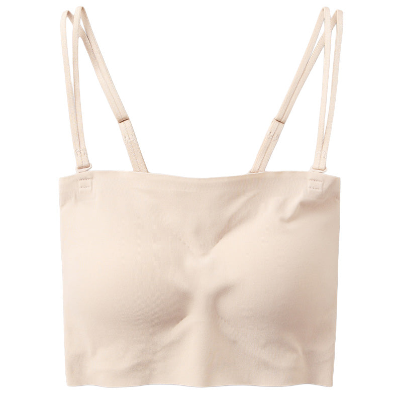 グンゼ バンドゥブラ ストラップレス チューブトップ ジュニア 女子 ノンワイヤー ブラジャー S M L ブラトップ シームレス 見せブラ 透けにくい ひびきにくい 女の子 中学生 高校生 10代 20代 下着 インナー かわいい 肩出し オフショルダー