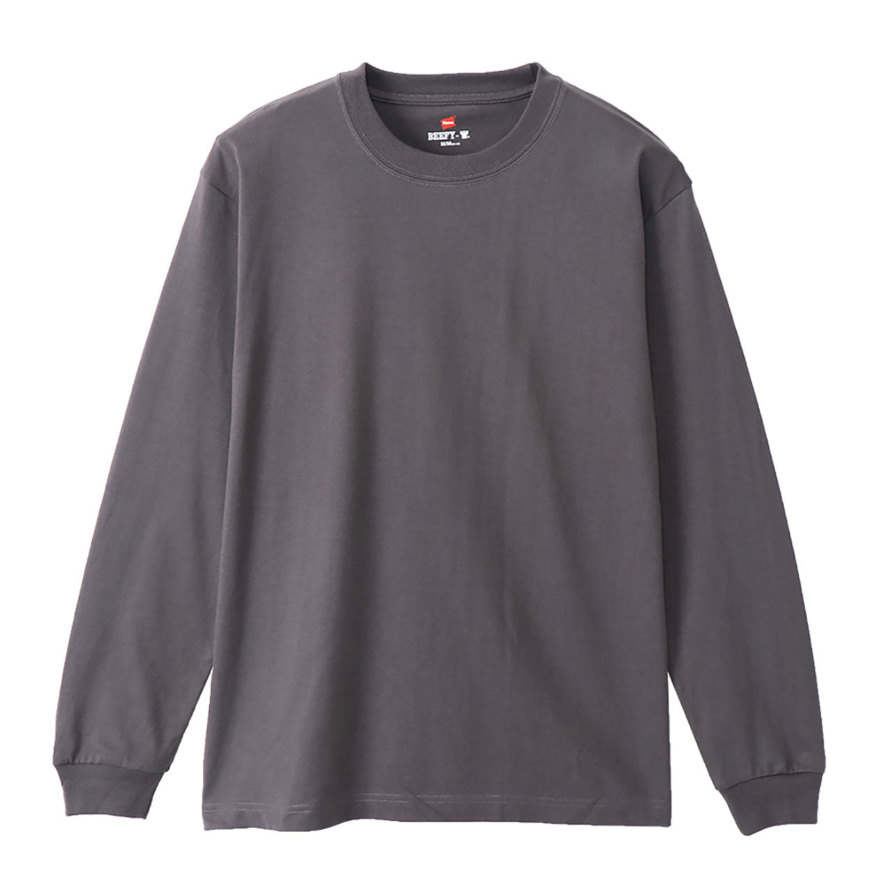 ヘインズ ビーフィー ロンT メンズ tシャツ 長袖 S~XL Hanes BEEFY-T トップス 綿100% ロングスリーブ クルーネック 男性 丈夫 無地 パックT