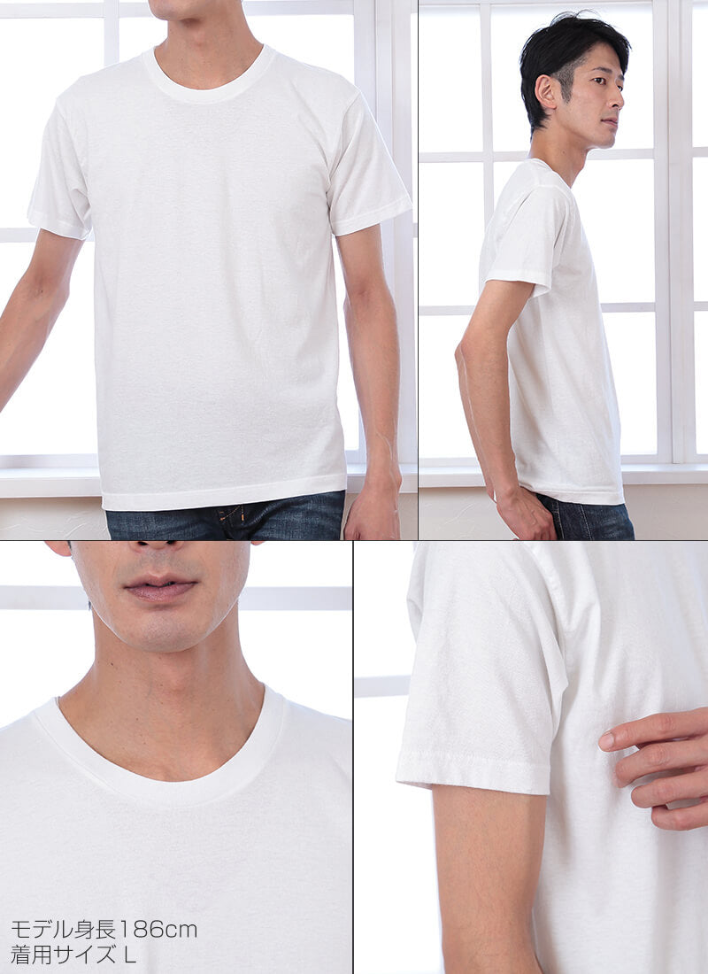 Hanes ヘインズ メンズ Tシャツ ジャパンフィット 半袖丸首 XS~XL(XS S M L LL XL 2枚セット 白 黒 Japanfit 男性 紳士 男子) (在庫限り)