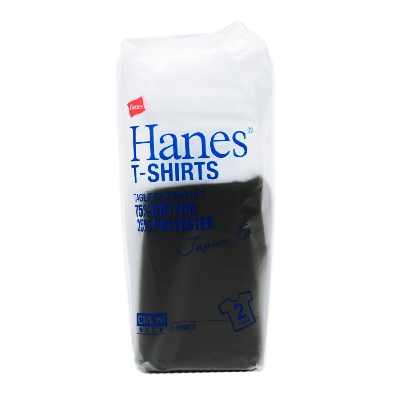 Hanes ヘインズ メンズ Tシャツ ジャパンフィット 半袖丸首 XS~XL(XS S M L LL XL 2枚セット 白 黒 Japanfit 男性 紳士 男子) (在庫限り)