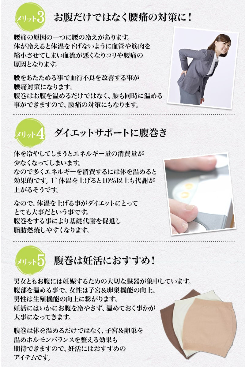 Suteteko レディース 純毛100% タイコ型腹巻 二重タイプ M~LL (女性 腹巻き ハラマキ はらまき 防寒グッズ あったかグッズ 寒さ対策)