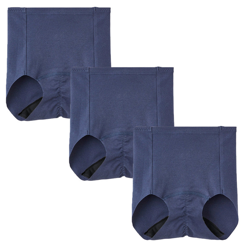 サニタリーショーツ 綿 羽根つき ひびきにくい 3枚セット M~LL 生理用ショーツ 羽根付き セット 生理用パンツ 締め付けない 無地 サニタリー 生理 ショーツ レディース インナー 下着 (在庫限り)