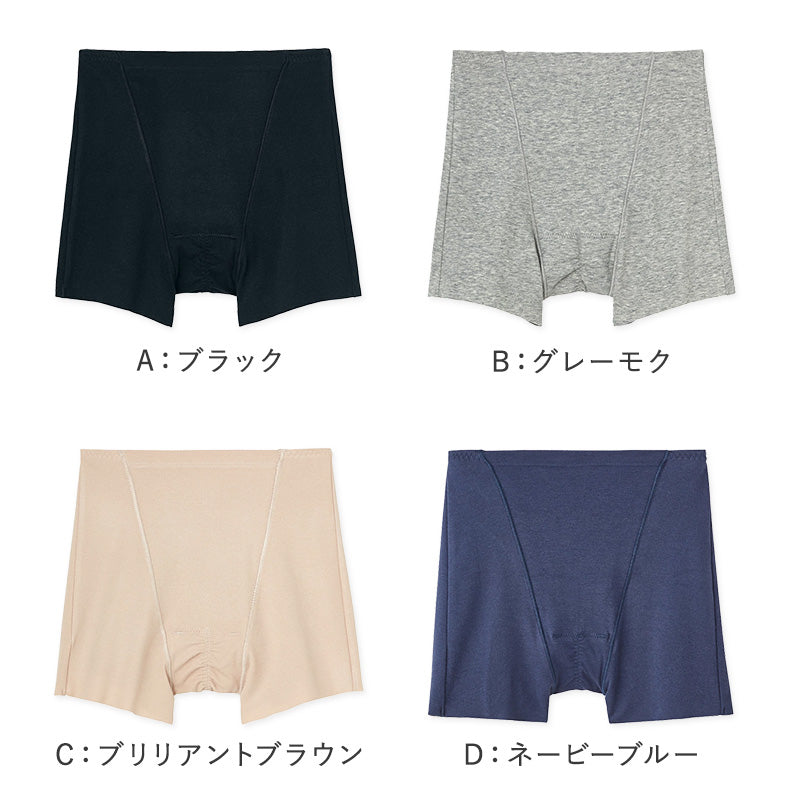 グンゼ サニタリーショーツ ボクサー 綿 羽根つき 1分丈 ひびきにくい お腹ゴムなし M~LL 生理用ショーツ 一分丈 レディース 締め付けない 羽根付き 生理用パンツ 無地 サニタリー 生理 ショーツ インナー 下着 女性